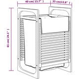  Košara za rublje sa sivom vrećom 32 x 30 x 36,5 cm od bambusa | shoptok.hr
