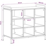  Ormar za cipele 85 x 39,5 x 75 cm Konstruirano drvo Crni hrast | shoptok.hr
