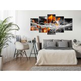  Slika - Swarm of Butterflies (5 Parts) Wide Grey 100x50 | shoptok.hr