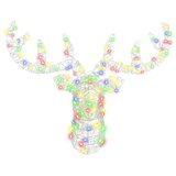 vidaXL Glava jelena šareni 60 cm Akril | shoptok.hr