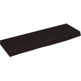  Zidna polica tamnosmeđa 60x20x4 cm od obrađene hrastovine | shoptok.hr