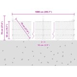 vidaXL heksagonalna ograda Zelena 0.5x10 m Čelik | shoptok.hr