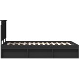  Krevetna konstrukcija Crna 120 x 200 cm Čvrsto borovo drvo | shoptok.hr