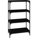 Maison Chic Knjižna omara - Knjižni regal črna 60x33x100 cm inženirski les in jeklo, (21725759) | Shoptok.si