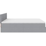  Okvir kreveta s madracima svijetlosivi 200x200cm od tkanine | shoptok.hr