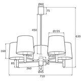  Argon 2145 - Luster na štapu PONTE 5xE27/15W/230V zelena/mesing | Eponuda.com