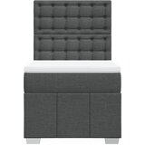  Krevet s oprugama i madracem tamnosivi 90 x 190 cm od tkanine | shoptok.hr