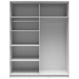 MID.YOU omara z drsnimi vrati, bela, visoki sijaj, prozorno | Shoptok.si