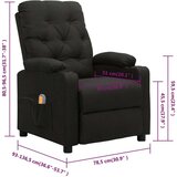  Masažna fotelja od tkanine crna | shoptok.hr