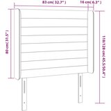  LED uzglavlje tamnosmeđe 83x16x118/128 cm od tkanine | shoptok.hr
