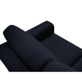 Cosmopolitan Design Temno modra žametna raztegljiva sedežna garnitura s prostorom za shranjevanje 235 cm Kyoto – | Shoptok.si