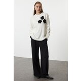 Trendyol Stone Large Flower Detailed Knitwear Sweater | shoptok.hr