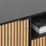 Mömax nizka omarica madrid, črna, bambus | Shoptok.si