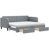  Dnevni krevet na razvlačenje svjetlosivi 80 x 200 cm od tkanine | shoptok.hr