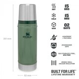 Stanley Classic Legendary Bottle termovka Hammertone Green 470 ml | Shoptok.si
