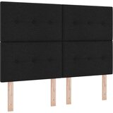 vidaXL LED Box Spring Krevet s madracem Crna 160 x 200 cm tkanina | shoptok.hr