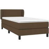  Krevet s oprugama i madracem tamnosmeđi 100 x 200 cm od tkanine | shoptok.hr