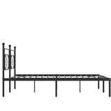  Metalni okvir za krevet s uzglavljem crni 193x203 cm | shoptok.hr