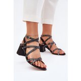 Maciejka Leather Women's Sandals With Straps On A Heel Cijene