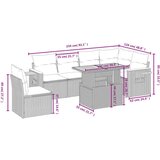  7-dijelni set vrtnih sofa sivi od poliratana | shoptok.hr