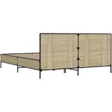  Posteljni okvir sonoma hrast 120x190 cm inž. les in kovina | Shoptok.si