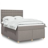  Krevet s oprugama i madracem smeđesivi 140 x 190 cm od tkanine | shoptok.hr