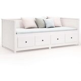  Dnevna postelja bela 100x200 cm trdna borovina, (21157787) | Shoptok.si