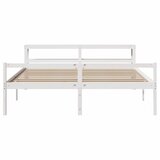  Krevet za starije s uzglavljem bijeli 200x200 cm borovina | shoptok.hr