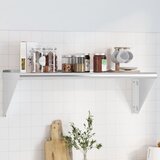 vidaXL Zidna polica 100 x 30 x 31 cm srebrna od nehrđajućeg čelika | shoptok.hr