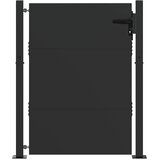 vidaXL Vrtna vrata Črna 105 x 130 cm Prašno lakirano jeklo, (5000301111) | Shoptok.si