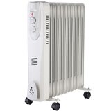 Prenosni električni oljni radiator well OIL2-2500 - moč 2500W, 3 stopnje gretja, termostat, 11-reberni, bel | Shoptok.si