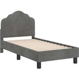  Posteljica za malčke z vzglavjem Temno siva 70 x 140 cm Žamet, (5000104972) | Shoptok.si
