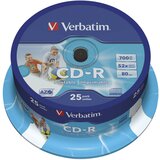  CD-R 700/80 52X SPINDL AZO PRINTABLE PK25 VERBATIM 43439 Cene