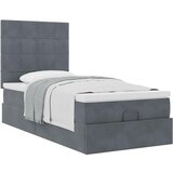  Okvir kreveta s madracima tamnosivi 90x200cm baršunasti | shoptok.hr