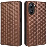 INORCO Za Realme V30 5G/V30t PU usnjena torbica za denarnico z vtisnjenim vzorcem romba, stojalo, ovitek za telefon, (22035820) Cene