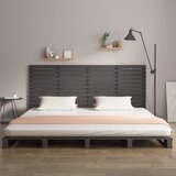  Zidno uzglavlje sivo 156x3x91,5 cm od masivne borovine | shoptok.hr