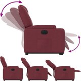  Električni naslonjač na podizanje od tkanine boja vina | shoptok.hr