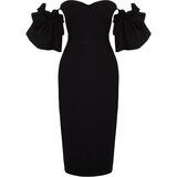 Trendyol Black Rose Accessory Woven Elegant Evening Dress Cijene