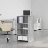 vidaXL Sprejemna miza siva sonoma 55x50x103,5 cm inženirski les | Shoptok.si