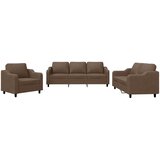  3-dijelni set sofa s jastucima smeđi od tkanine | shoptok.hr