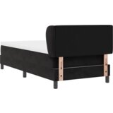 vidaXL Postelja s vzmetnico Črna 90x200 cm Žamet | Shoptok.si