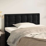  Posteljno vzglavje črno 100x5x78/88 cm žamet, (20933796) | Shoptok.si