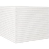vidaXL Vrtno cvetlično korito belo 80x80x68,5 cm trdna borovina - - Bela - 42.4 - 80 x 80 x 68.5 cm - 2025--TOPSELLER | Shoptok.si