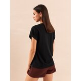 Sinsay Pamučna majica s podvrnutim rukavima | shoptok.hr