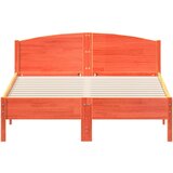  Okvir kreveta s uzglavljem voštano smeđi 120x190 cm od borovine | shoptok.hr