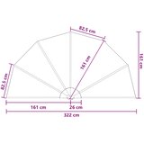  Zaslon za privatnost na balkonu Ø 320 cm Poliester Smeđa | shoptok.hr
