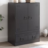 vidaXL Visoka komoda crna 67 x 39 x 95 cm čelična Cijene