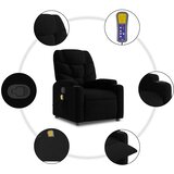  Masažni naslonjač od tkanine crni | shoptok.hr