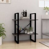 vidaXL ormarić za knjige s 2 razine sivi 60x30x70 cm masivna borovina Cijene