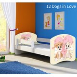  Otroška postelja ACMA z motivom, stranska bela 140x70 cm 12 Dogs in Love | Shoptok.si